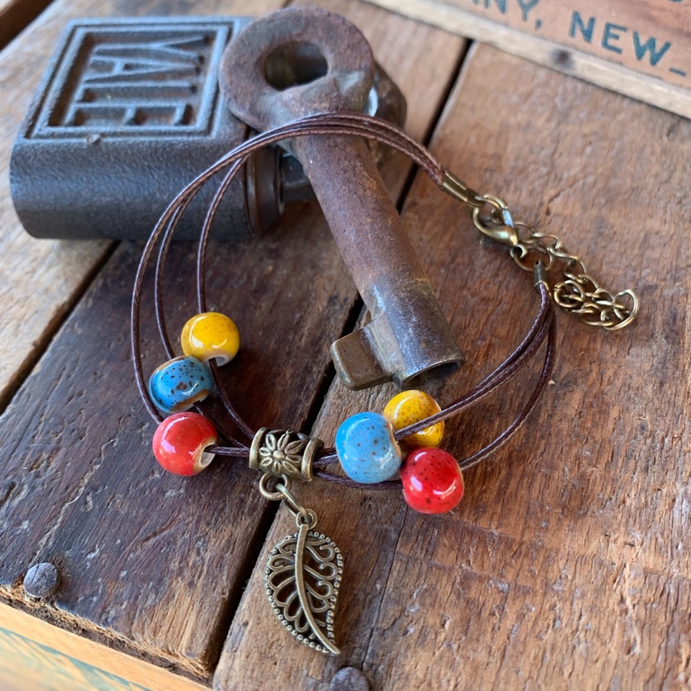 ✨BOHO CERAMIC BEAD BRACELET/ANKLET✨